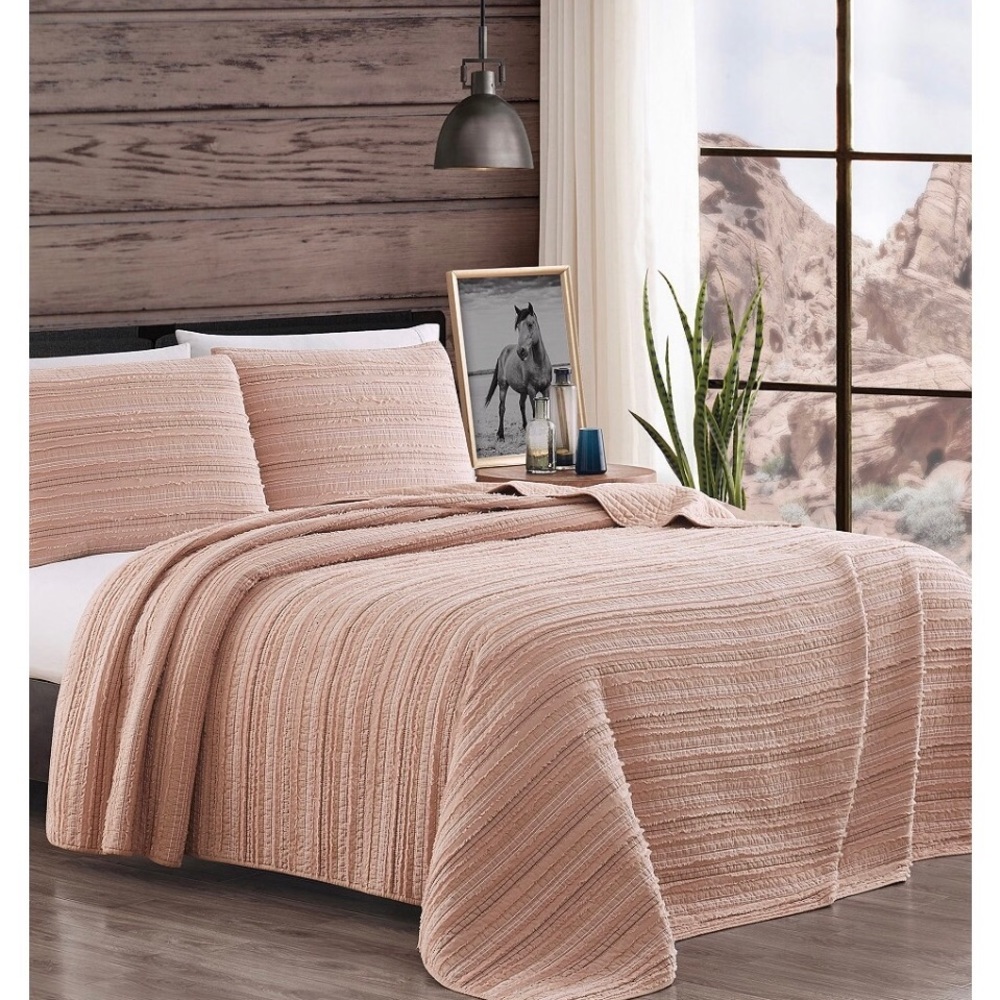 2 Pieces Sydney Channel Stitch Twin/Twin XL Quilt Set
